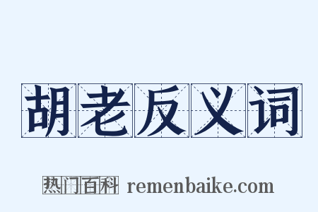 胡老反义词是什么意思的图片